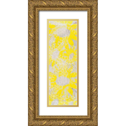 Bright Sunflower Petals Gold Ornate Wood Framed Art Print with Double Matting by Allen, Kimberly