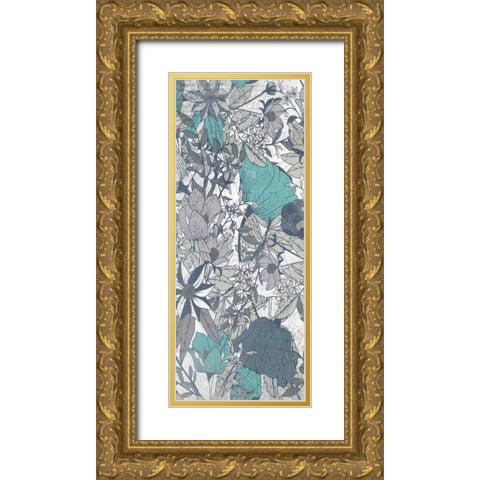 Carte Postale Blooms Mineral 2 Gold Ornate Wood Framed Art Print with Double Matting by Allen, Kimberly