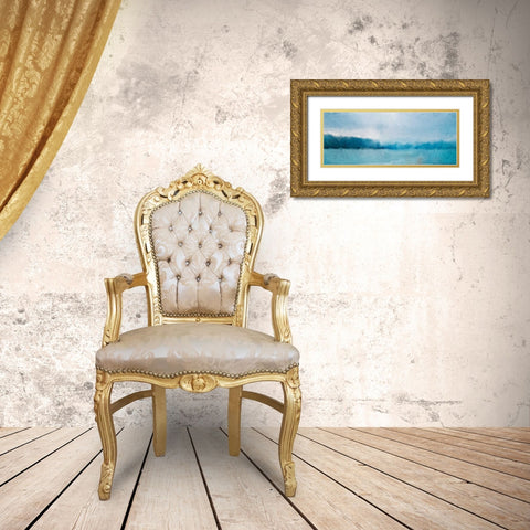Across The Lake Gold Ornate Wood Framed Art Print with Double Matting by Allen, Kimberly