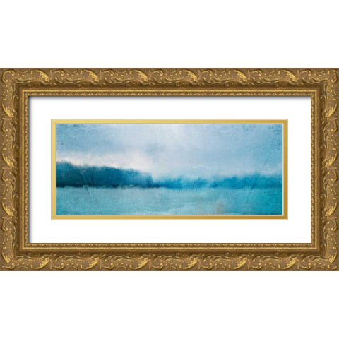 Across The Lake Gold Ornate Wood Framed Art Print with Double Matting by Allen, Kimberly