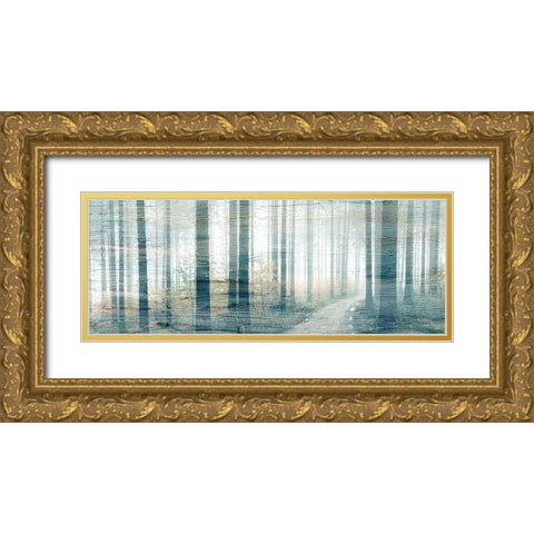 Forest Road Gold Ornate Wood Framed Art Print with Double Matting by Kimberly, Allen