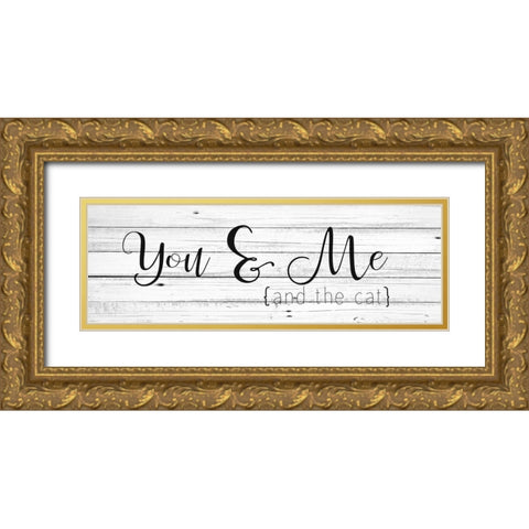 And the Cat Gold Ornate Wood Framed Art Print with Double Matting by Kimberly, Allen