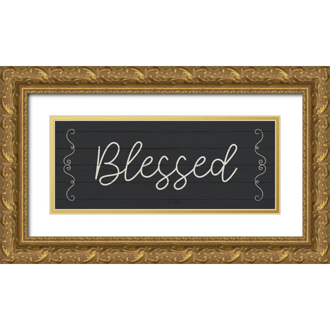 Blessed Gold Ornate Wood Framed Art Print with Double Matting by Allen, Kimberly