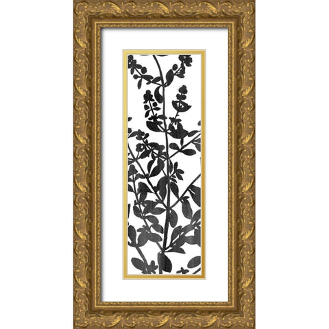Botanical Panel 1 Gold Ornate Wood Framed Art Print with Double Matting by Allen, Kimberly