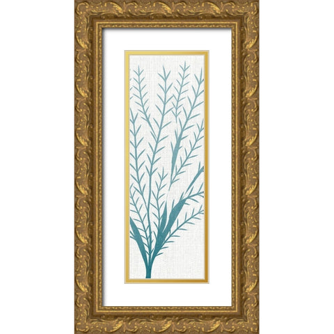 Seaweed Panel 2 Gold Ornate Wood Framed Art Print with Double Matting by Allen, Kimberly