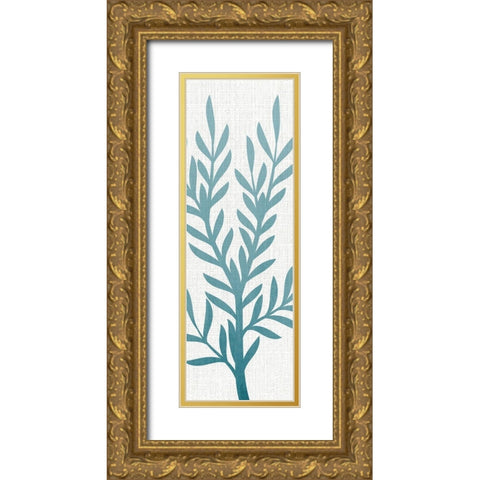 Seaweed Panel 4 Gold Ornate Wood Framed Art Print with Double Matting by Allen, Kimberly