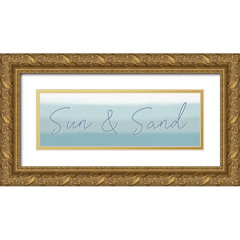 Sun And Sand Gold Ornate Wood Framed Art Print with Double Matting by Allen, Kimberly
