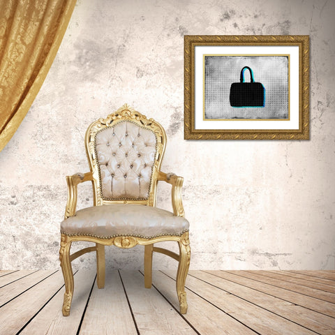 Purse Sillouette Gold Ornate Wood Framed Art Print with Double Matting by Allen, Kimberly