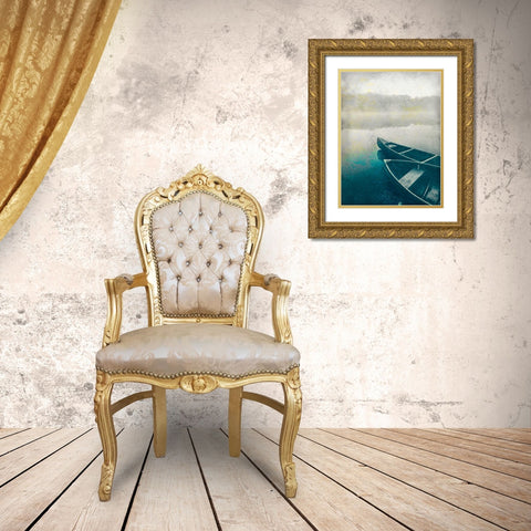 Lake Dusk Gold Ornate Wood Framed Art Print with Double Matting by Allen, Kimberly