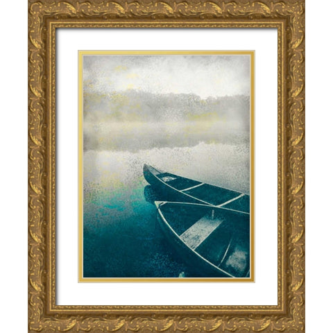 Lake Dusk Gold Ornate Wood Framed Art Print with Double Matting by Allen, Kimberly