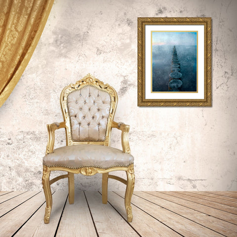 In a Row Gold Ornate Wood Framed Art Print with Double Matting by Allen, Kimberly
