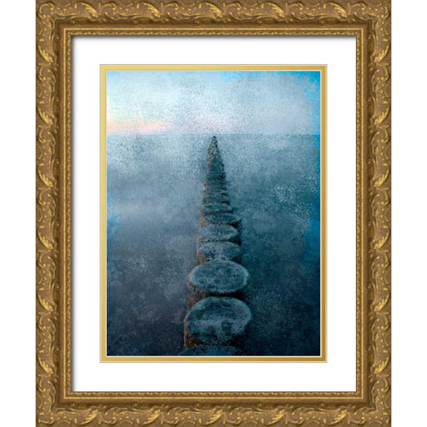 In a Row Gold Ornate Wood Framed Art Print with Double Matting by Allen, Kimberly