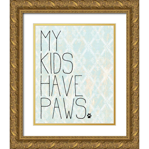 My Kids Gold Ornate Wood Framed Art Print with Double Matting by Kimberly, Allen