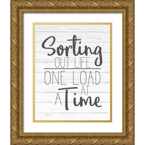 In the Laundry 2 Gold Ornate Wood Framed Art Print with Double Matting by Kimberly, Allen