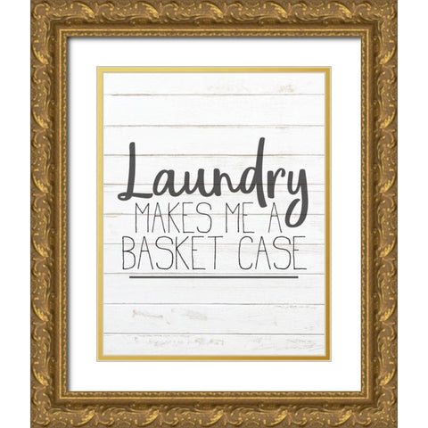 In the Laundry 3 Gold Ornate Wood Framed Art Print with Double Matting by Kimberly, Allen