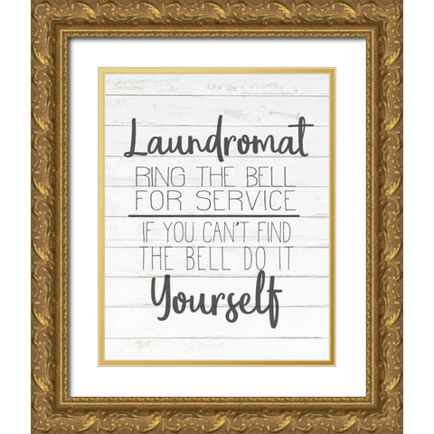 In the Laundry 6 Gold Ornate Wood Framed Art Print with Double Matting by Kimberly, Allen