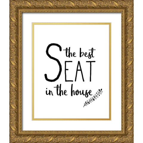 In the Bathroom 1 Gold Ornate Wood Framed Art Print with Double Matting by Kimberly, Allen
