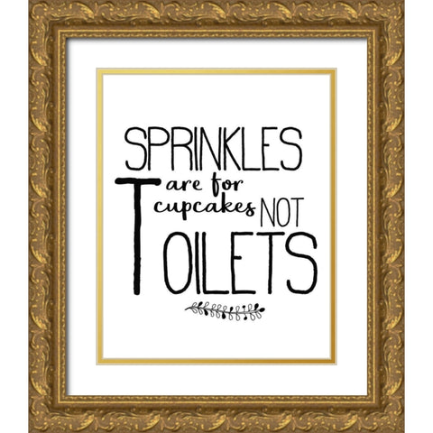 In the Bathroom 4 Gold Ornate Wood Framed Art Print with Double Matting by Kimberly, Allen