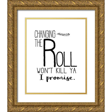 In the Bathroom 8 Gold Ornate Wood Framed Art Print with Double Matting by Kimberly, Allen