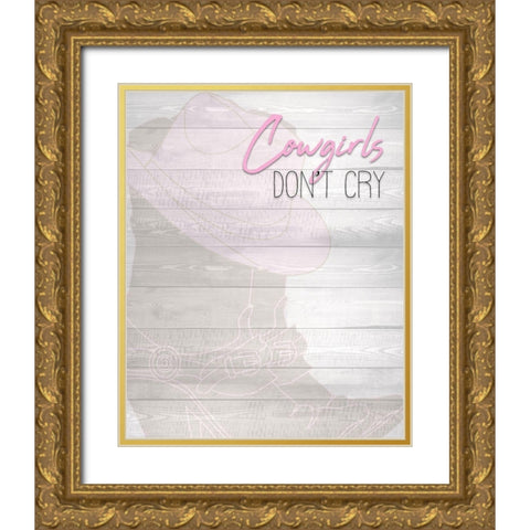 Cowgirls Gold Ornate Wood Framed Art Print with Double Matting by Kimberly, Allen