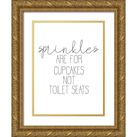 Sprinkles Gold Ornate Wood Framed Art Print with Double Matting by Kimberly, Allen