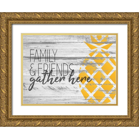 Family and Friends Gold Ornate Wood Framed Art Print with Double Matting by Kimberly, Allen