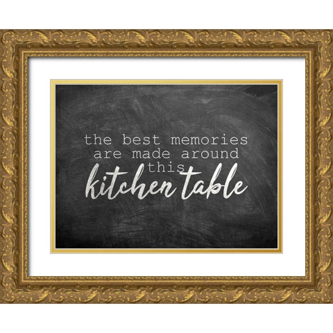 Kitchen Table Gold Ornate Wood Framed Art Print with Double Matting by Kimberly, Allen