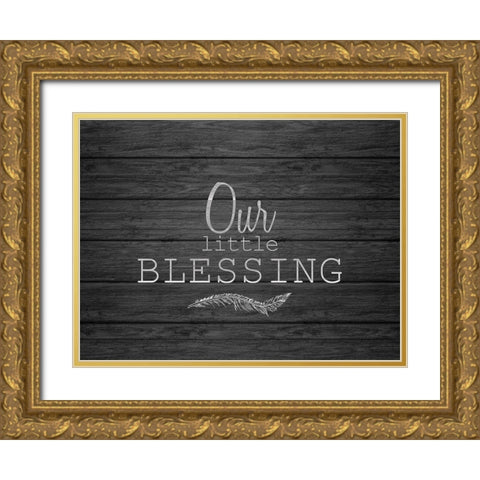 Our Little Blessing Gold Ornate Wood Framed Art Print with Double Matting by Kimberly, Allen