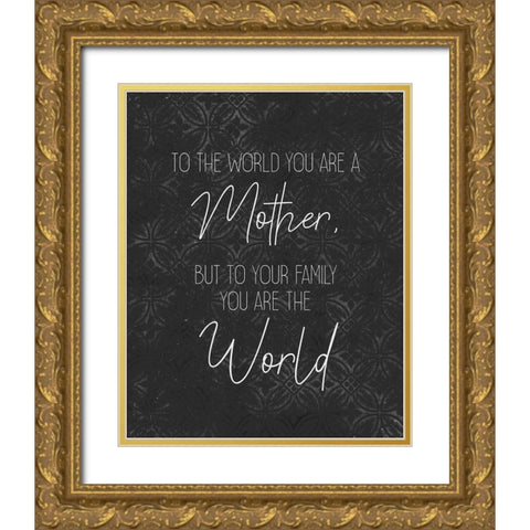 To the World Gold Ornate Wood Framed Art Print with Double Matting by Kimberly, Allen