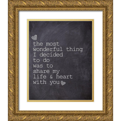 The Most Wonderful Gold Ornate Wood Framed Art Print with Double Matting by Kimberly, Allen