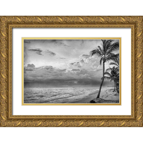 Beach Days Gold Ornate Wood Framed Art Print with Double Matting by Kimberly, Allen