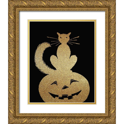 Halloween Gold 1 Gold Ornate Wood Framed Art Print with Double Matting by Kimberly, Allen
