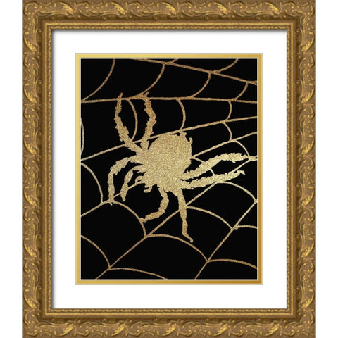 Halloween Gold 2 Gold Ornate Wood Framed Art Print with Double Matting by Kimberly, Allen