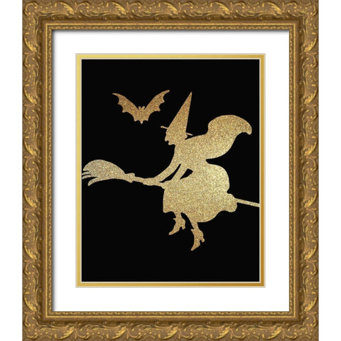 Halloween Gold 3 Gold Ornate Wood Framed Art Print with Double Matting by Kimberly, Allen