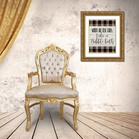 Bubble Bath Gold Ornate Wood Framed Art Print with Double Matting by Kimberly, Allen