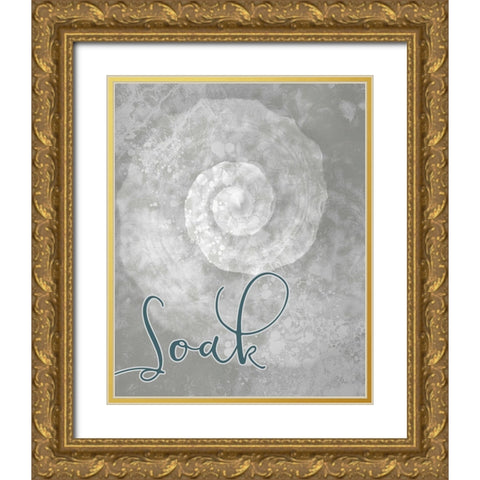 Soak Gold Ornate Wood Framed Art Print with Double Matting by Kimberly, Allen