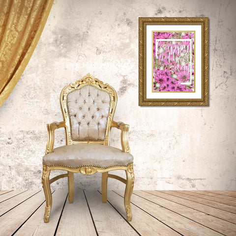 Happy Mothers Day Gold Ornate Wood Framed Art Print with Double Matting by Kimberly, Allen