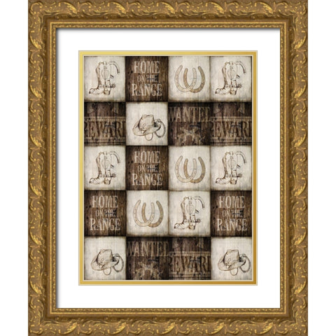 Home on The Range 2 Gold Ornate Wood Framed Art Print with Double Matting by Kimberly, Allen