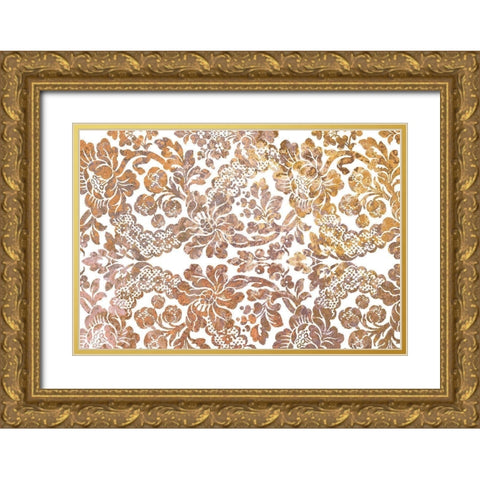Multi Scroll v3 Gold Ornate Wood Framed Art Print with Double Matting by Kimberly, Allen