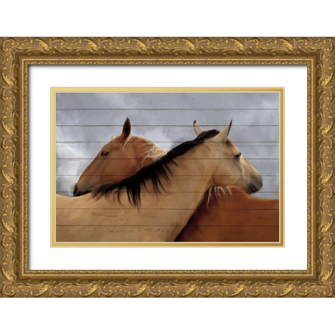 Together Gold Ornate Wood Framed Art Print with Double Matting by Kimberly, Allen