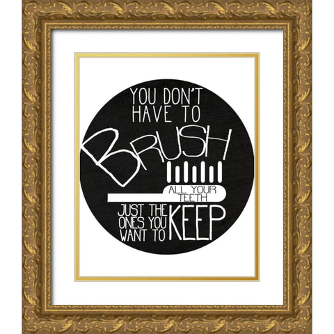 Brush Gold Ornate Wood Framed Art Print with Double Matting by Kimberly, Allen