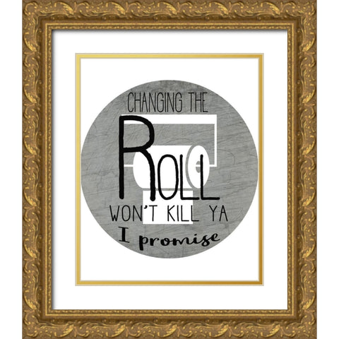 The Roll Gold Ornate Wood Framed Art Print with Double Matting by Kimberly, Allen