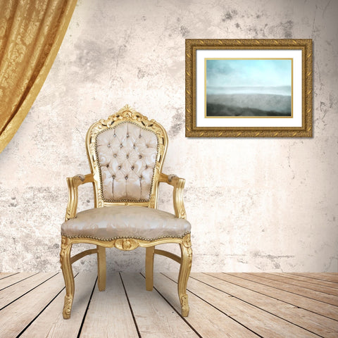 Beach at Dusk Gold Ornate Wood Framed Art Print with Double Matting by Kimberly, Allen
