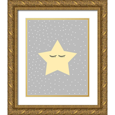 Little One 1 Gold Ornate Wood Framed Art Print with Double Matting by Allen, Kimberly