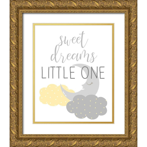 Little One 2 Gold Ornate Wood Framed Art Print with Double Matting by Allen, Kimberly