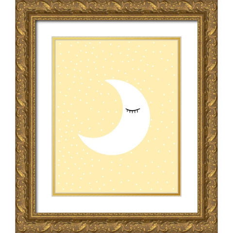 Little One 3 Gold Ornate Wood Framed Art Print with Double Matting by Allen, Kimberly