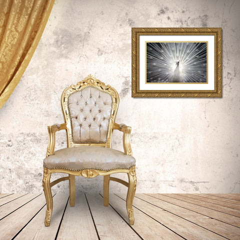White Royal Gold Ornate Wood Framed Art Print with Double Matting by Allen, Kimberly