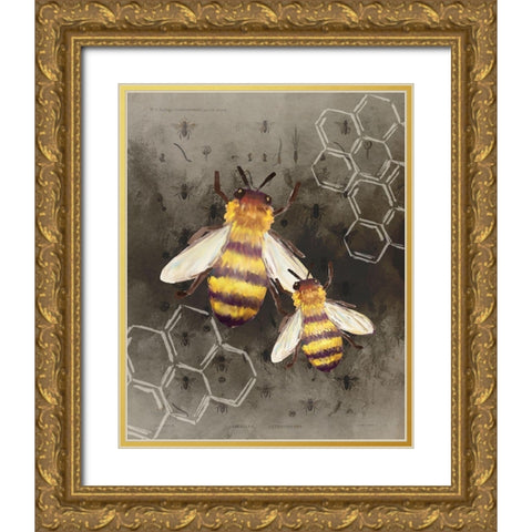 Bee Charmer 2 Gold Ornate Wood Framed Art Print with Double Matting by Allen, Kimberly