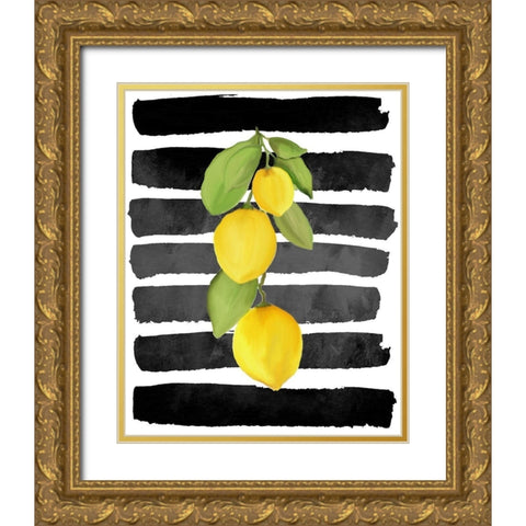 Fresh 3 Gold Ornate Wood Framed Art Print with Double Matting by Allen, Kimberly