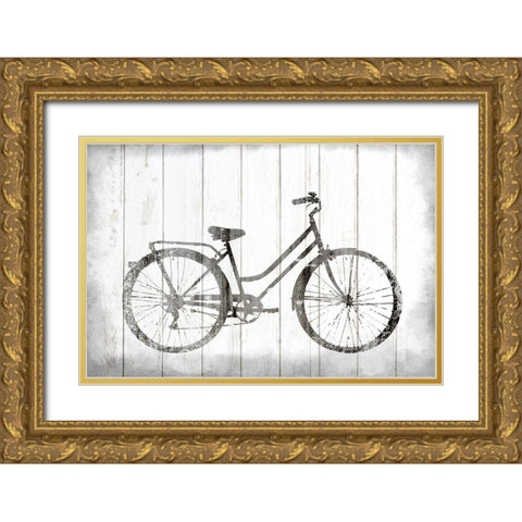 Vintage Bike v5 Gold Ornate Wood Framed Art Print with Double Matting by Allen, Kimberly